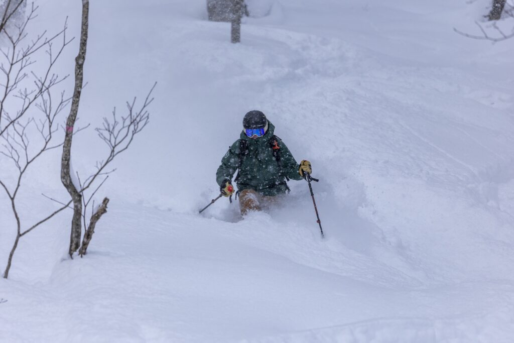Iwate backcountry skiing. Off the beaten path of Japan ski touring.