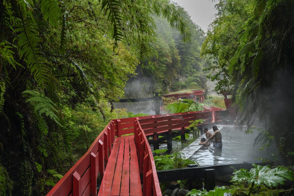 Chile volcanic hot springs outside of Pucon