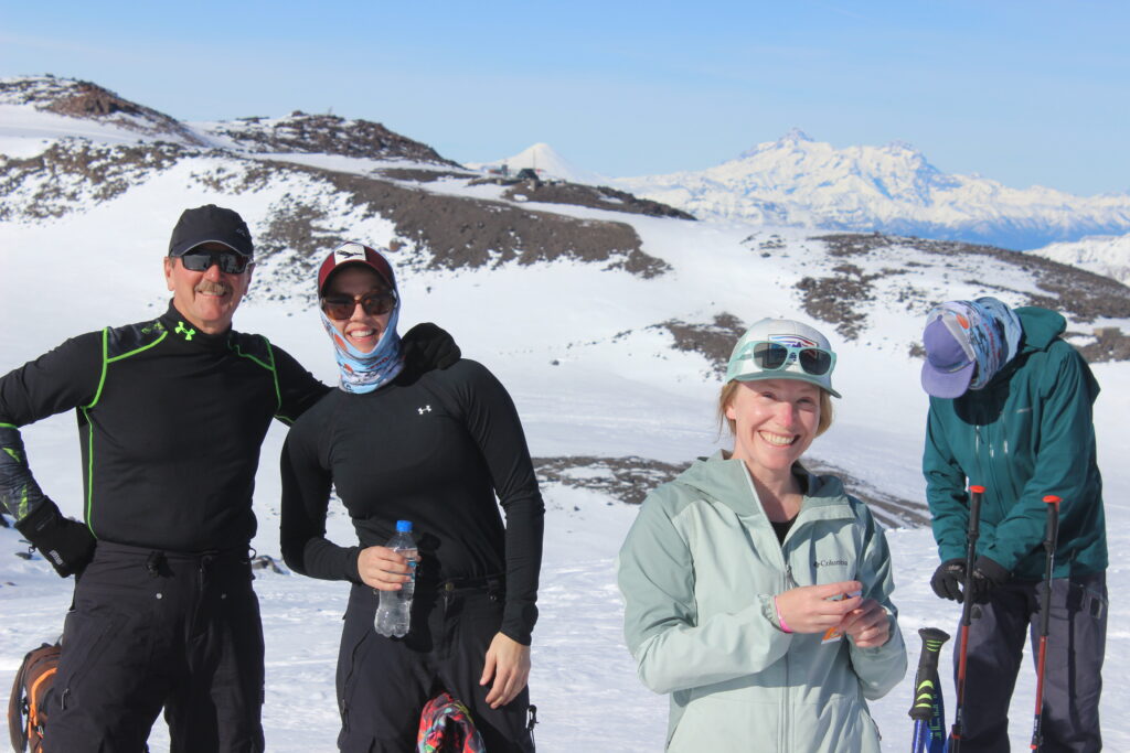 Chile volcano ski tour PowderQuest guests
