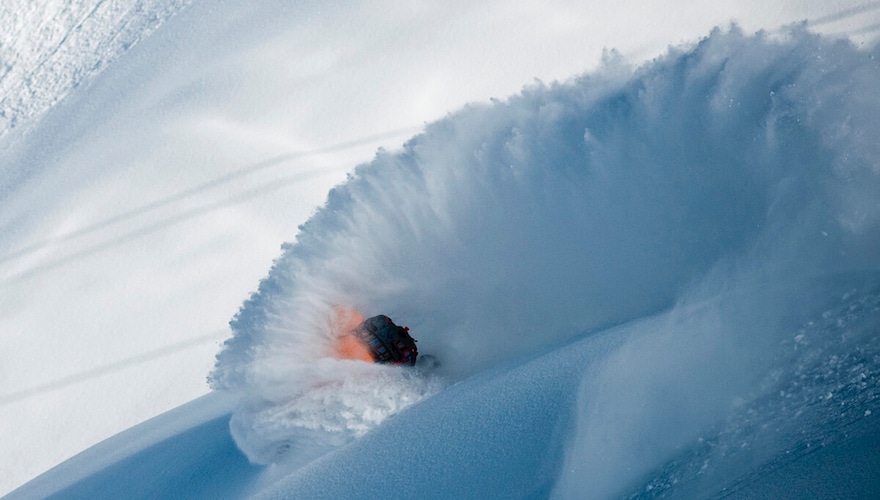 el nino powder in chile with team Dakine