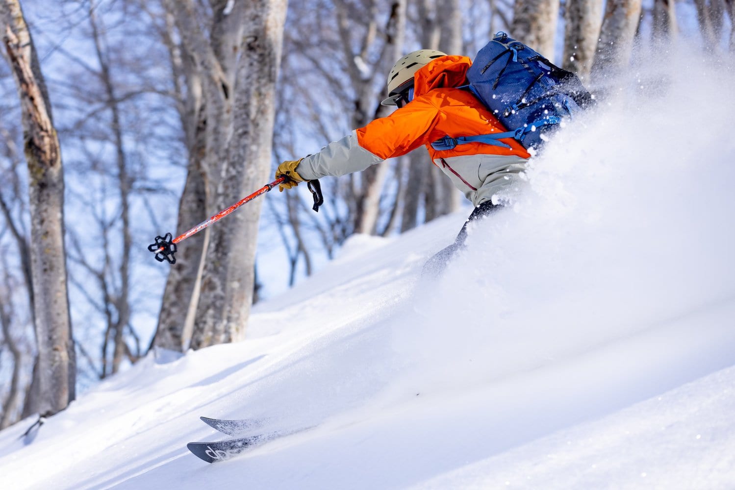 Powder skiing in Hakuba Japan