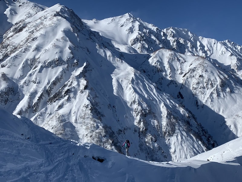 Ski touring in the Japanese Alps near Hakuba