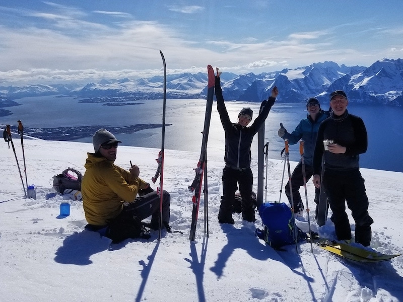 skiing in the arctic circle
