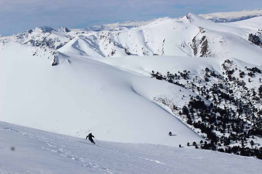October skiing on the volcanoes of chile
