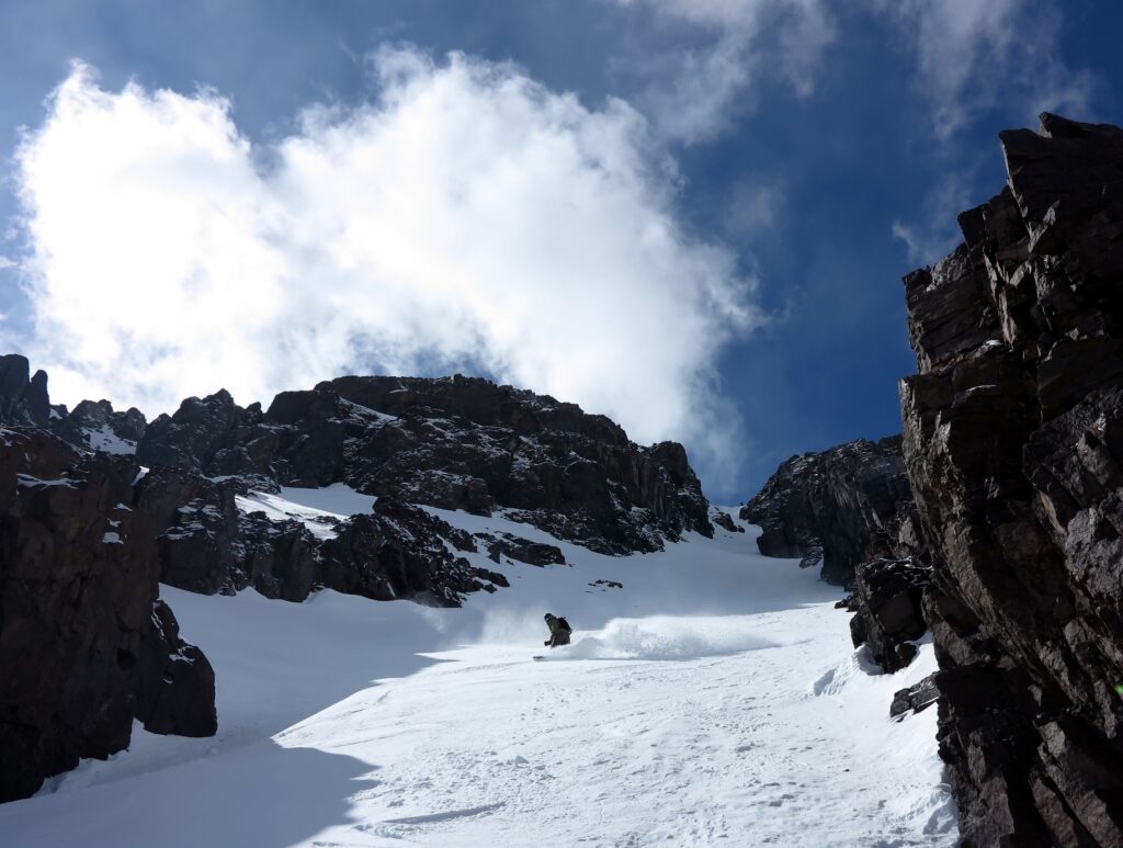 splitboard tour in chile