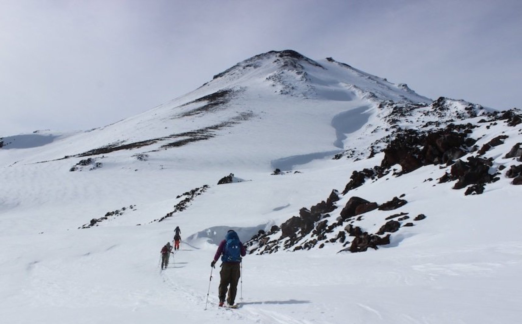 splitboarding volcano chillan