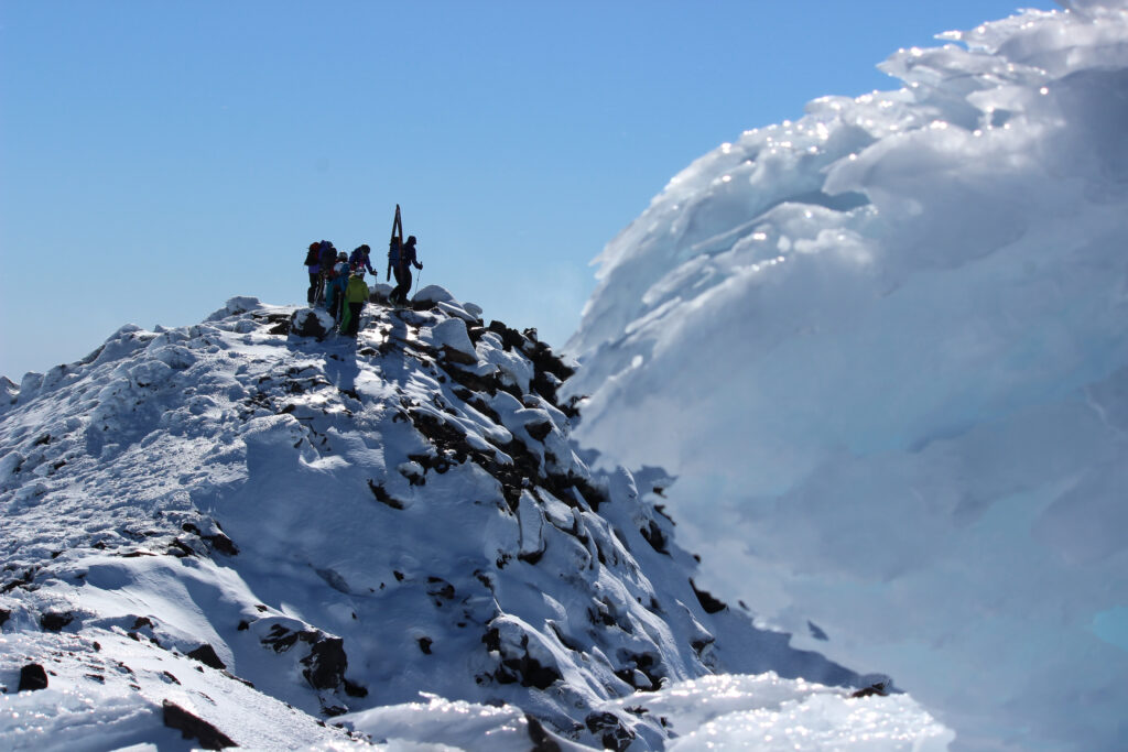 Summiting a Chilean volcano with skis
